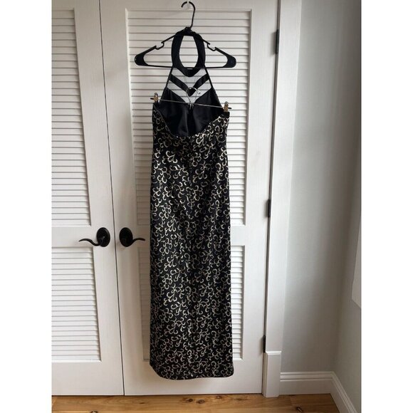 Teeze Me Formal Gown Black and Gold Women's Size 7 - Picture 2 of 7